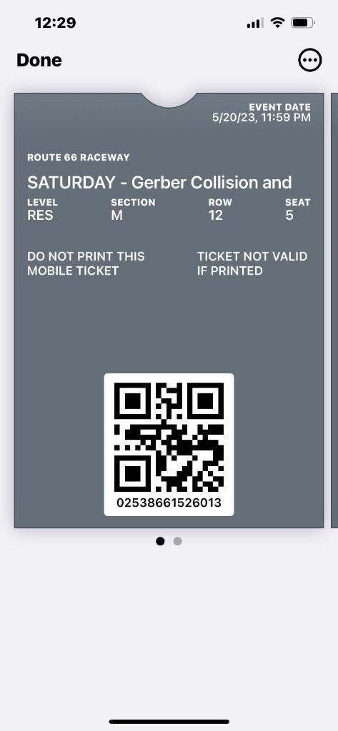Pair Of NHRA Drag Racing Tickets & Tailgate Parking Pass