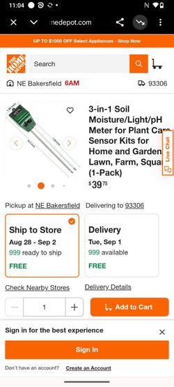 3-in-1 Soil Moisture Light pH Meter