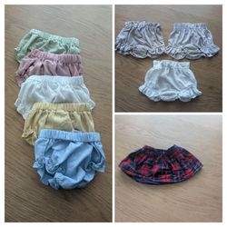 $8 for 6M Baby girl panties, shorts, skirt