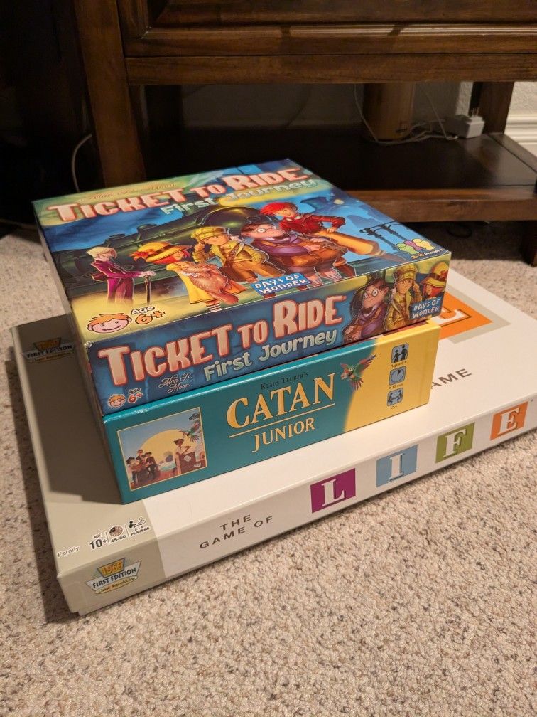 Kids Games: Catan, Ticket To Ride, Life