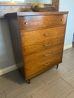 Mid Century Tall Dresser