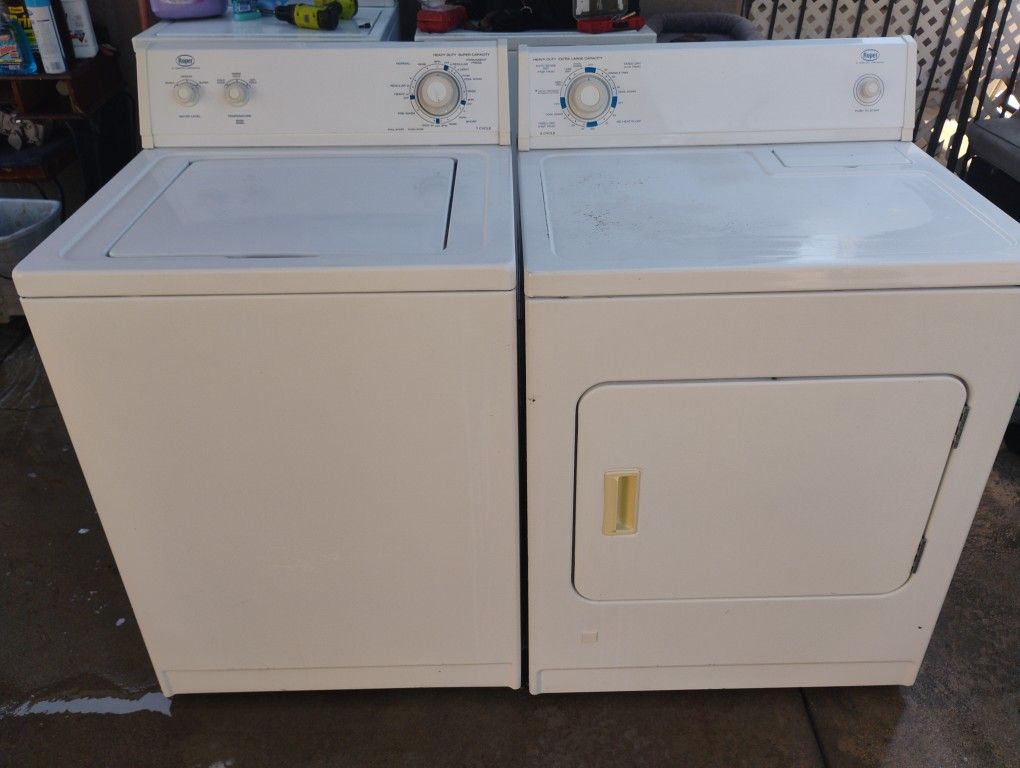 ROPER WASHER AND GAS DRYER
