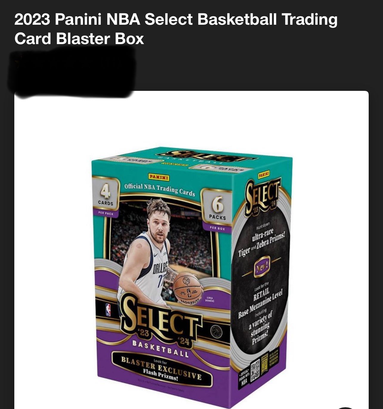 2023 Panini NBA Select Basketball Card Blaster Box Brand New Factory Sealed 