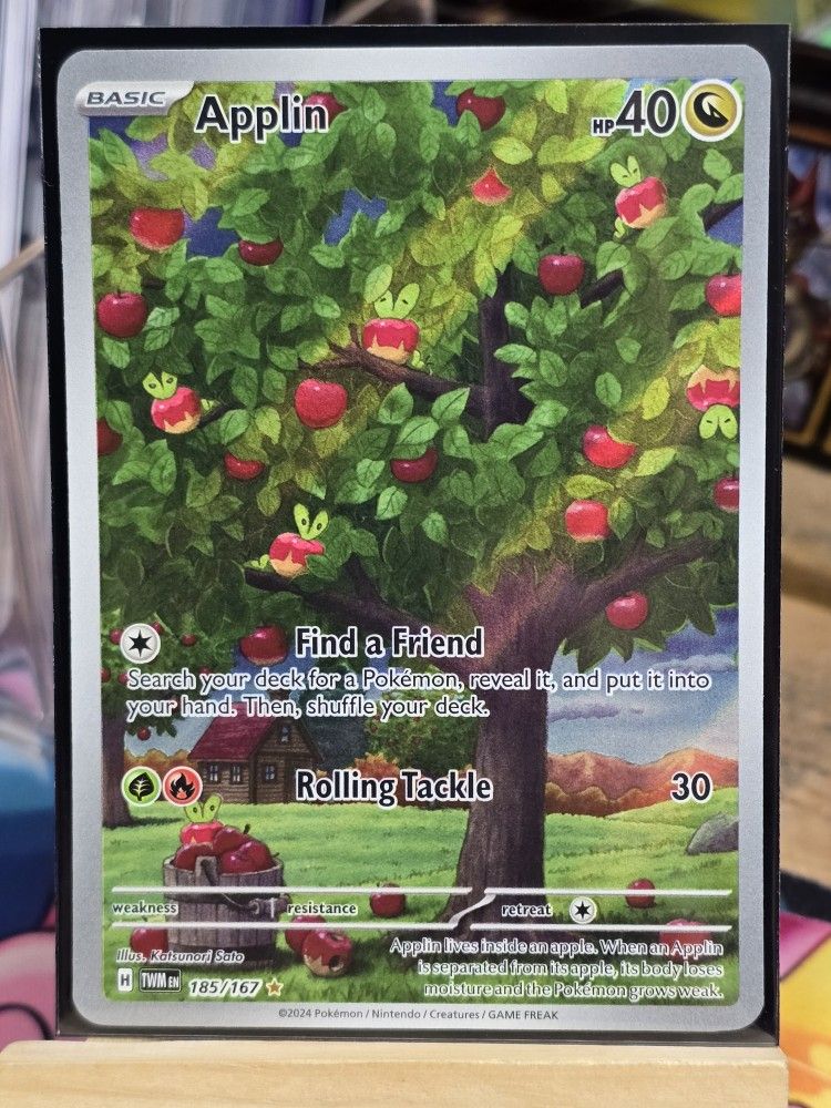 POKEMON Applin Illustration Rare 185/167 Sv06: Twilight Masquerade