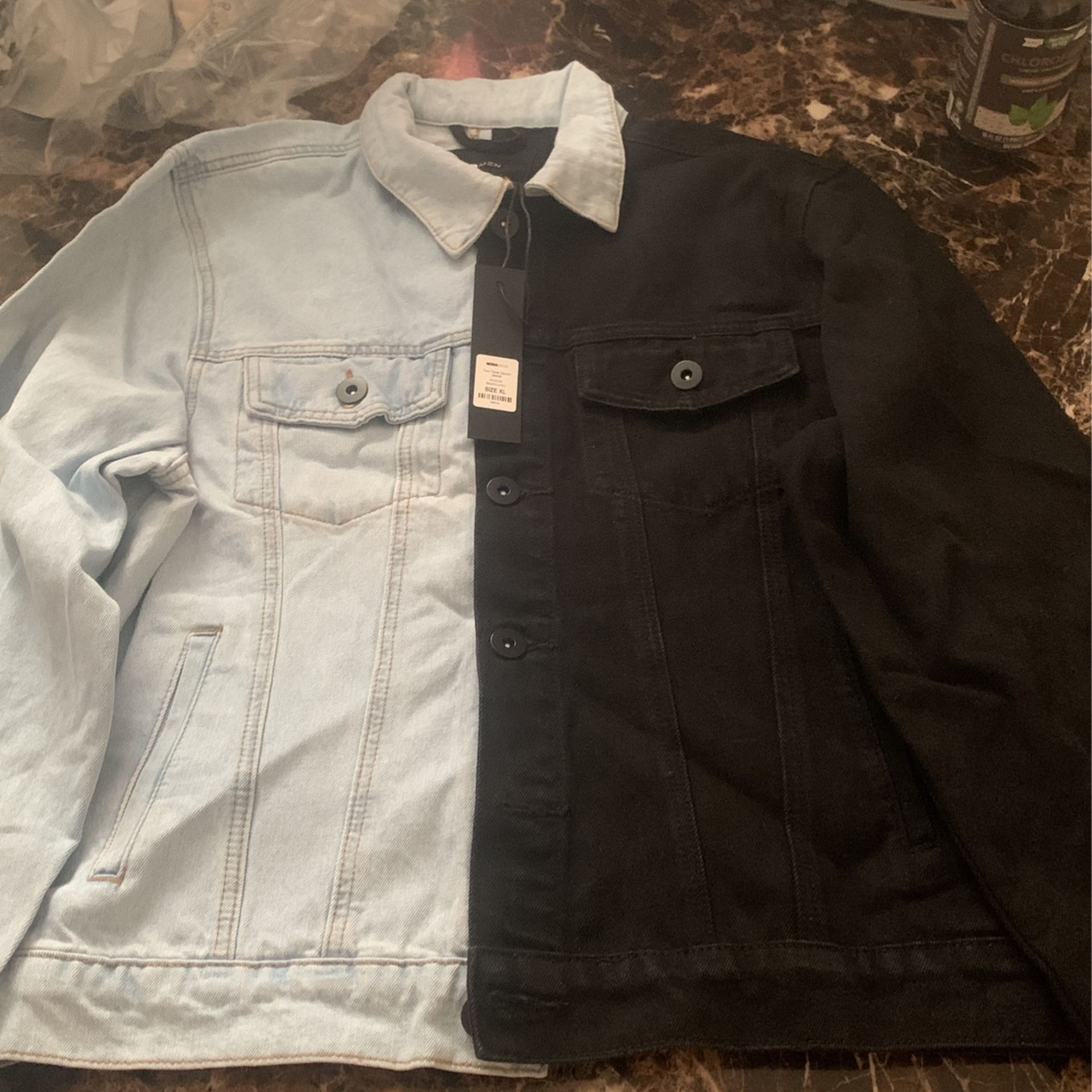 Fashion Nova Two Tone Denim Jacket