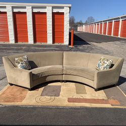 HALF MOON SECTIONAL COUCH LIVING ROOM 2 PIECES 