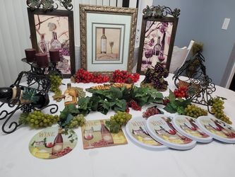 Grande vineyards collection wine and grapes decor
