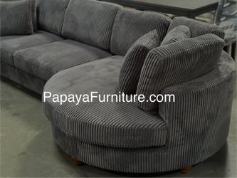 NEW Dark Grey Sectional Sofa Modern Couch LARGE CHAISE Set Designer Ashley Style BIG SALE DISCOUNT Furniture Warehouse Tan Beige Clearance Closeout