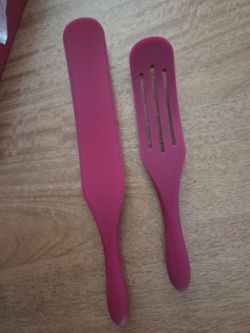Red Silicone Spatula Set of 2