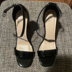 Black Open Toe Heels