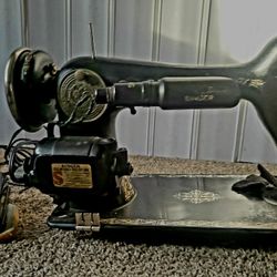 Singer Sewing Machine 1930 AD Jan 28 1930 1/10000 Knee Pedal & Extra