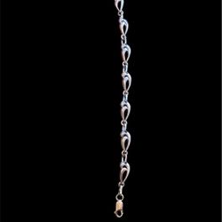 Vintage 8” Almost 1/2 Inch Thick Marked  925 Silver Bracelet 