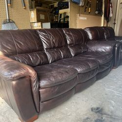 Mid Century Leather Couch/loveseat 