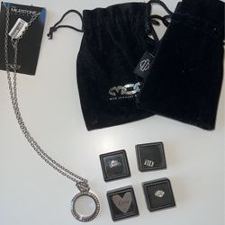 Harley Davidson glass charm necklace 