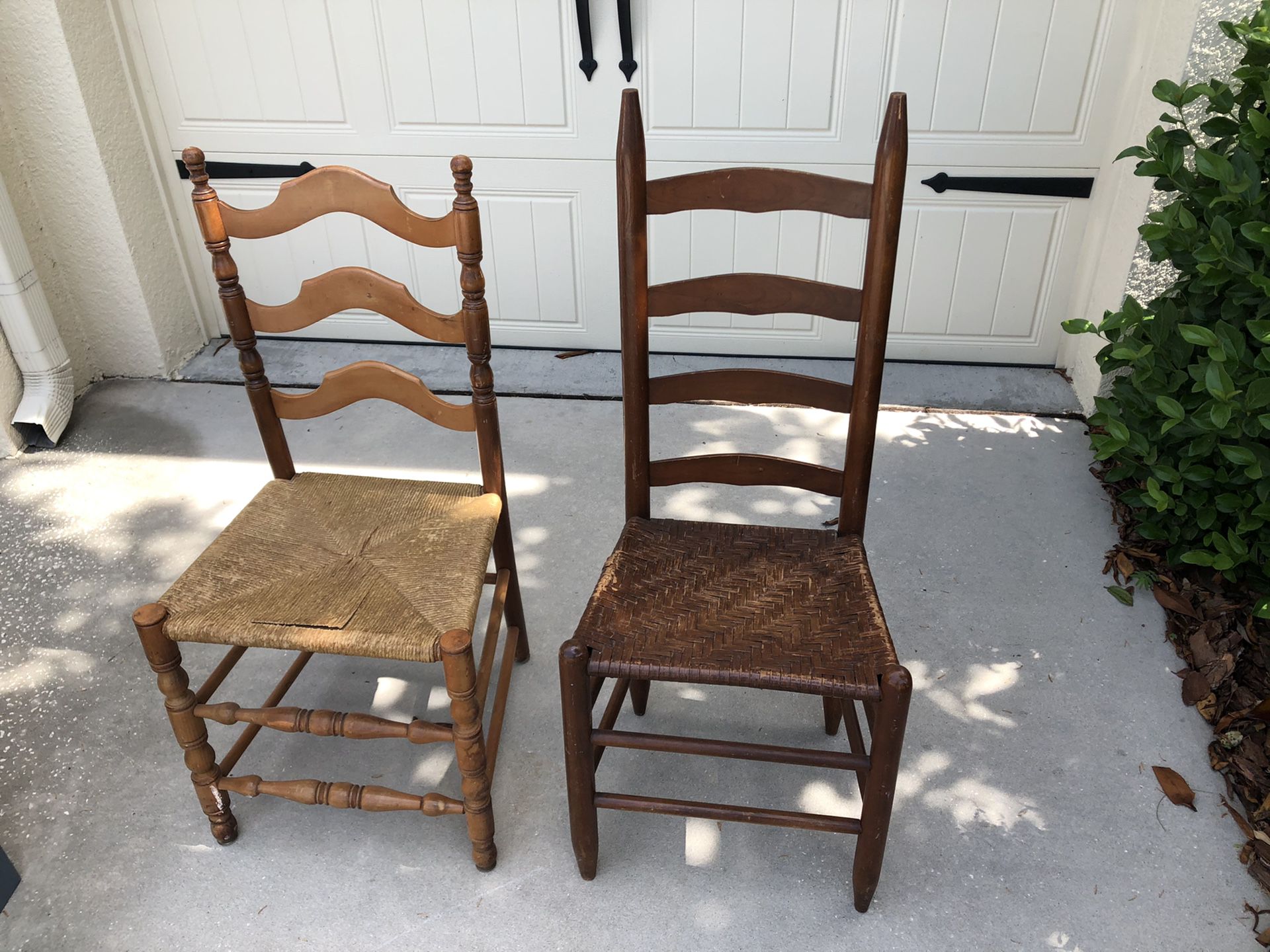Antique ladder back chairs