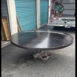 Wooden Vintage Round Table