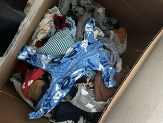 Giant Box of baby boy clothes & shoes barely used