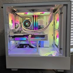 All White Custom Gaming PC – RX 9060 XT | Ryzen 7600X | DDR5 | 2TB NVMe | AIO Cooled