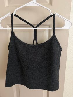 Beyond Yoga Dark Gray Cropped Athletic Tank Top