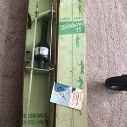 Vintage Whirlaway 75 Fishing Reel And Rod Combo With Original Box
