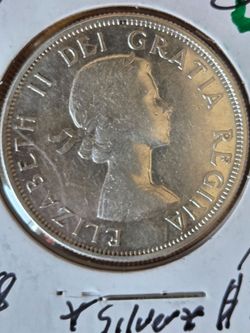 canada coin 1958 silver 50 Cents