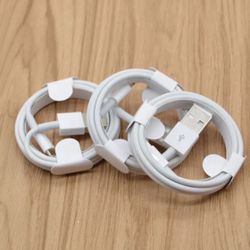 3 Charger Cables Cords For iPhone 5 6 7 8 X 11 12 13 14 Pro Max - charging cables 3 FT Long Chargers