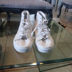 White High Top Vans Size 4.5
