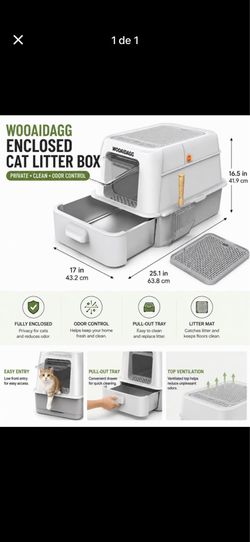 WOOAIDAGG Enclosed Cat Litter Box
