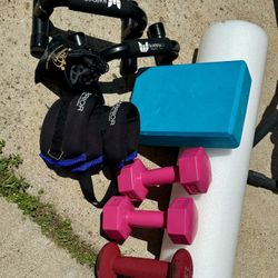 Workout Stuff, Weights, Roller And More