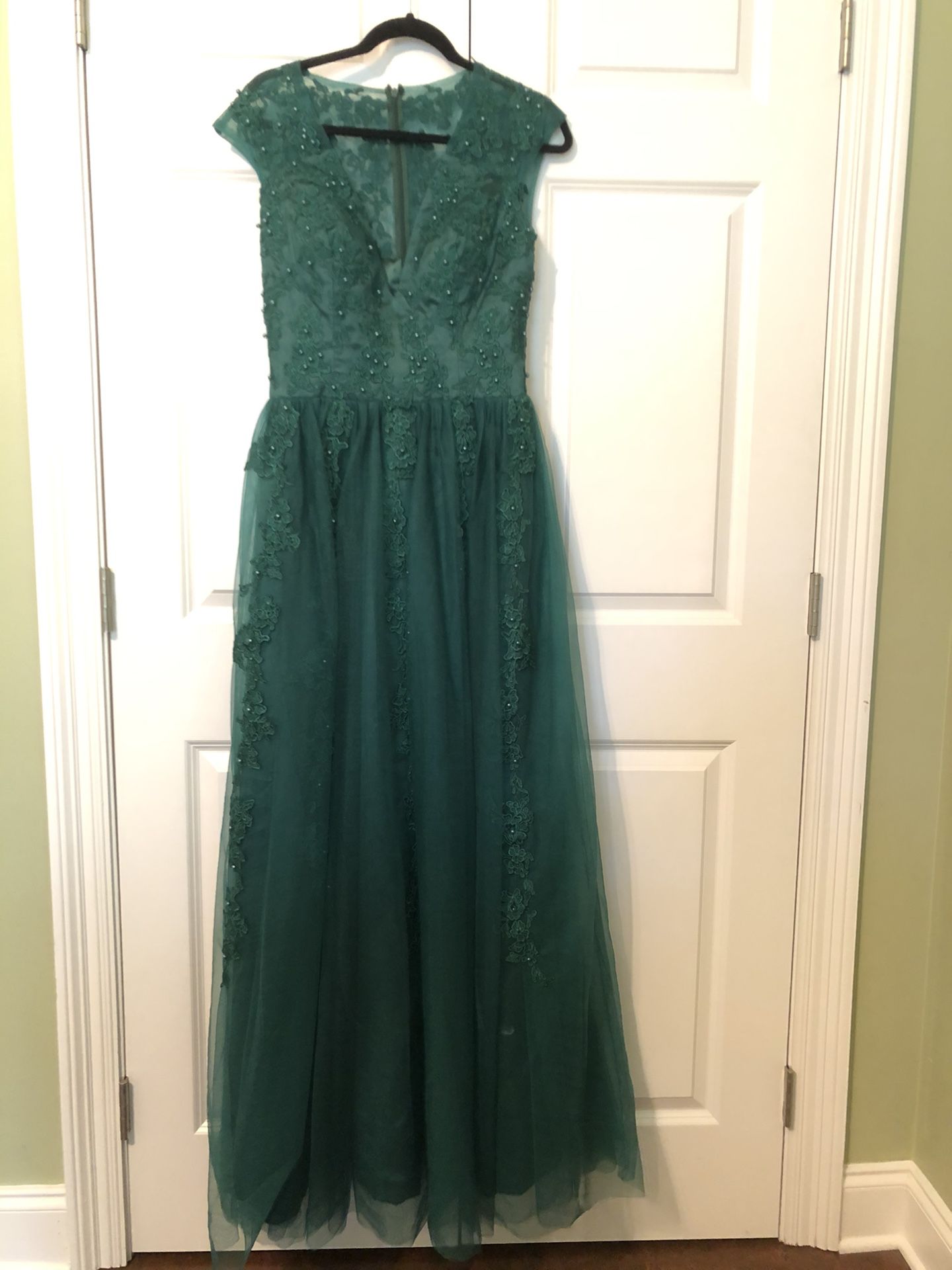 Hunter Green Bridesmaid Dress For Sale