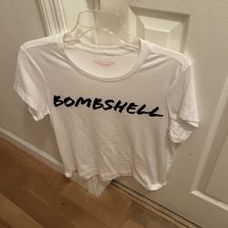 NEW—-VICTORIA SECRET BOMBSHELL CROP SHIRT SIZE LARGE