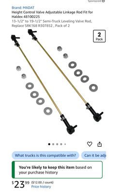 MADAT Height Control Valve Adjustable Linkage Rod 2-Pack