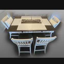 Dining Table, 2 Chairs & Bench