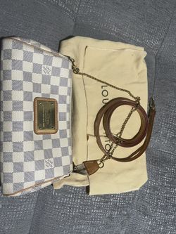 Authentic Louis Vuitton Damier Azur Eva Crossbody $1610 Obo