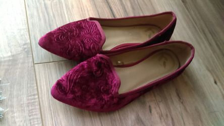 suede flats fits size 7-8