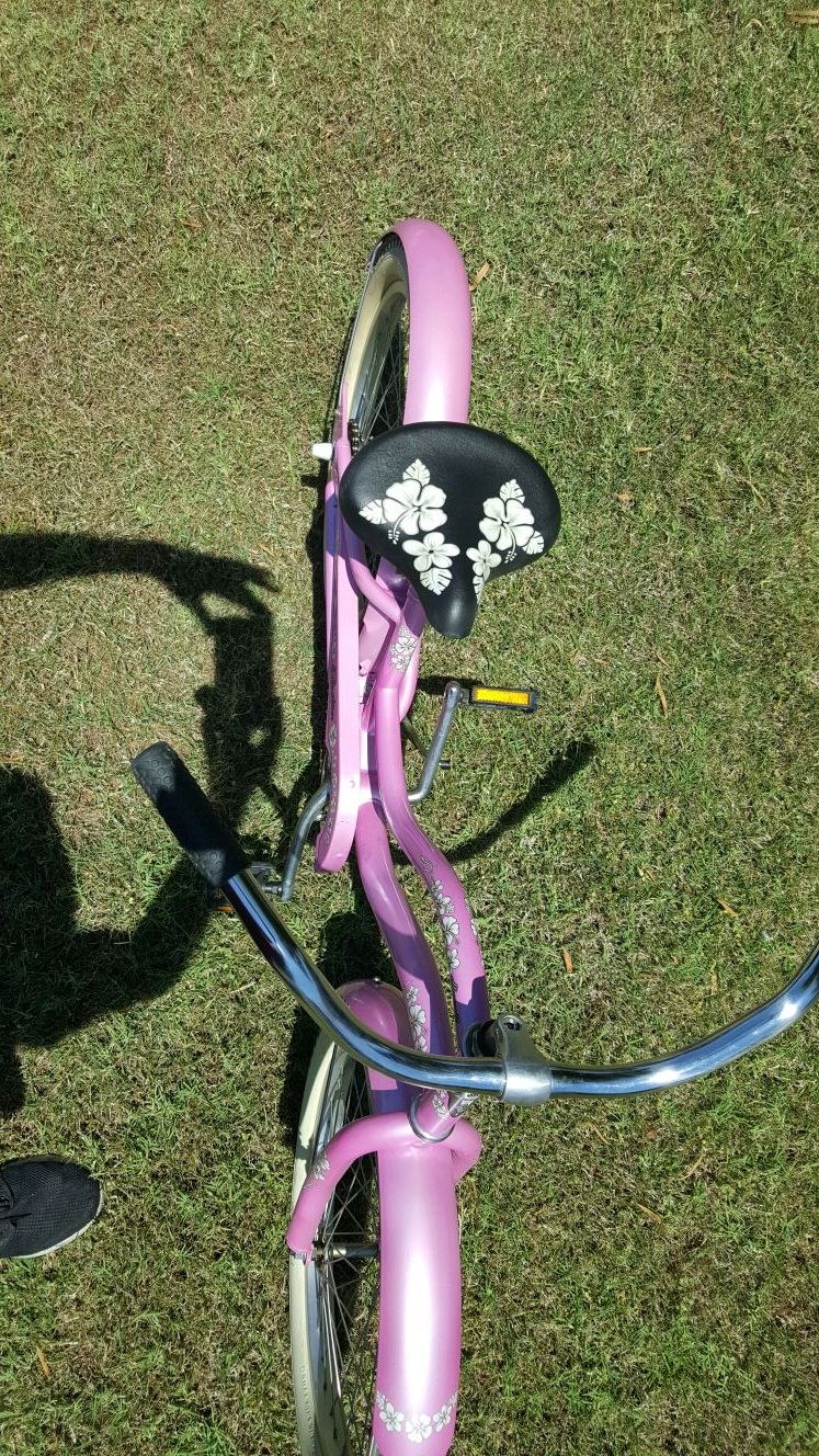 Girls 20 inch Electra Pink Hawaii Flower bike