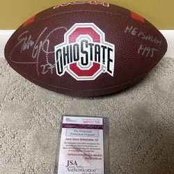 Eddie George Ohio State Buckeyes Autographed Football With COA
