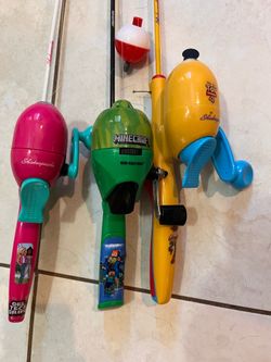 Kids fishing pole (Toy Story, Barbie, Minecraft)
