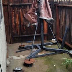 Boxing Stand Bench And Weights 