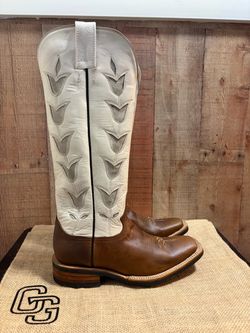 Handmade Custom Western Boots — Women’s 8.5 — Floral Inlay, Square Toe