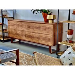 READ AD New Credenza Art Planter Plants Pot Vase Dresser Table Sofa Teak Bookcase Mirror Desk Lamp Pottery Wood Ceramics Couch Loveseat Chair