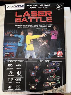  Laser Tag Guns Set of 4 and Vests Set of 4 | Digital LED Score Display Vests 