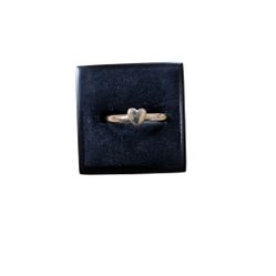 Size 6.5 Gold Toned Heart Adjustable Ring