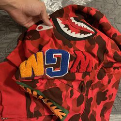 Red Bape Hoodie Size M