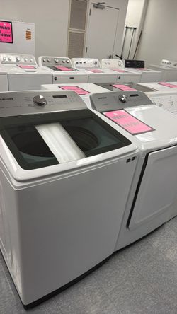 Used Samsung washer and dryer set. 1 year limited warranty
