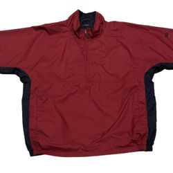 Dockers Golf Men’s Short Sleeve Red Stain Defender Quarter Zip Jacket Size L