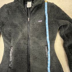 PATAGONIA WOMENS FULL ZIP FLEECE JACKET Greenish Gray Sz Medium