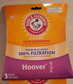 5 new premium arm & hammer. Hoover bags