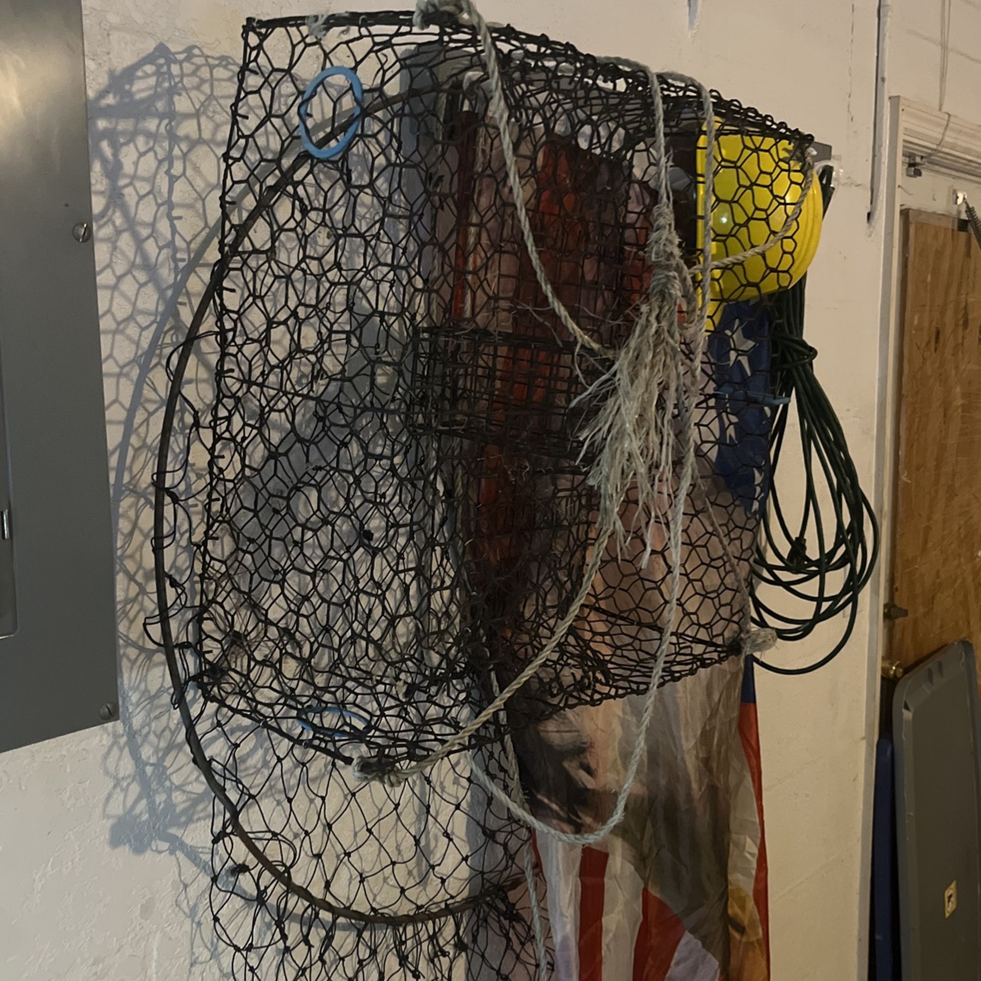 Big Crab Trap And Fishing Net