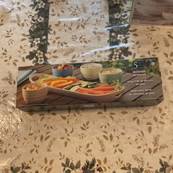 Stoneware Condiment Serving Set 5 Piece